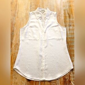 Express White Sleeveless Blouse Sz S
